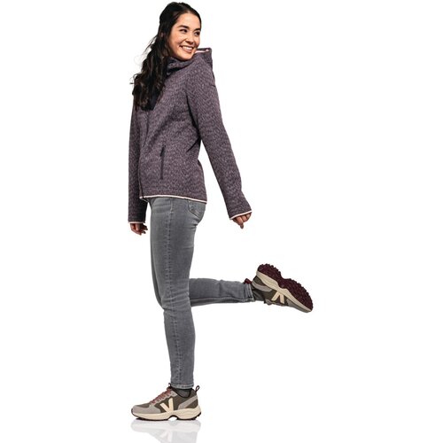 DAMEN UNTERJACKE FLEECE HOODY AURORA L