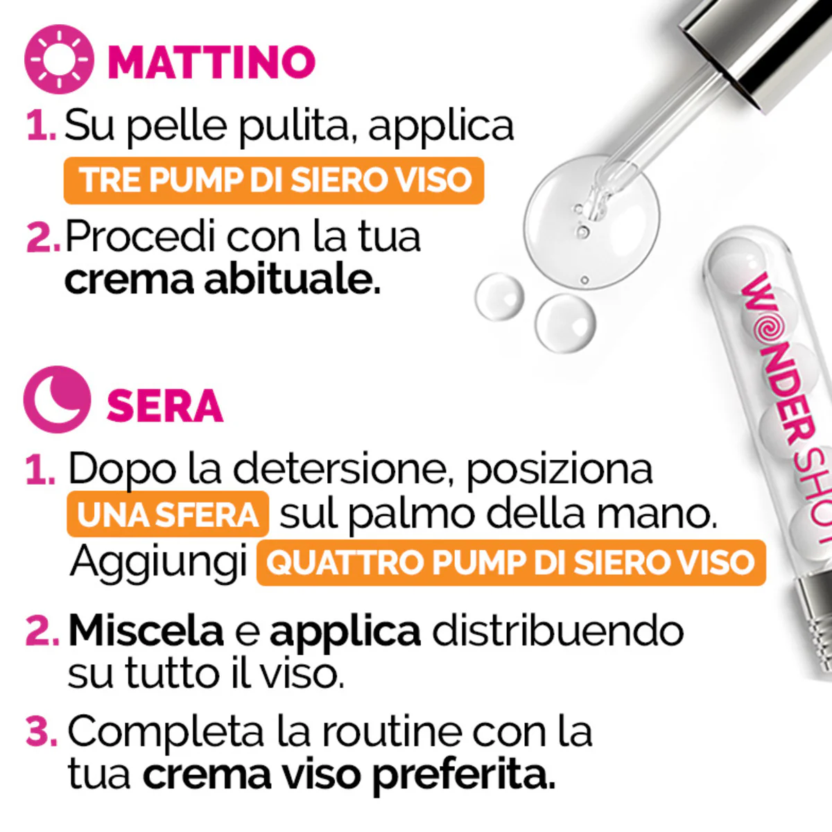 Trattamento Viso Wonder Shot - Cofanetto Idratante, Siero viso effetto globale