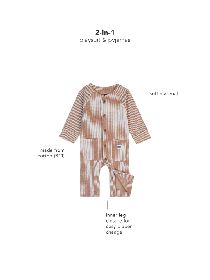 Noppies Strampler Garb in Natural günstig kaufen