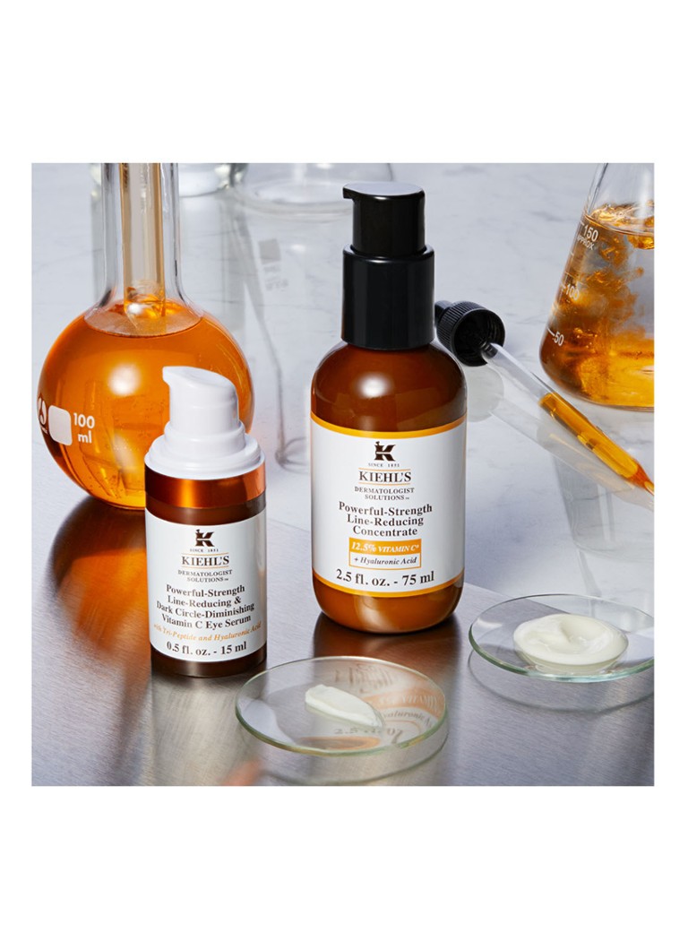 Kiehl's spēcīgi iedarbīgais C vitamīna acu serums, kas mazina grumbas un tumšos lokus zem acīm - acu serums