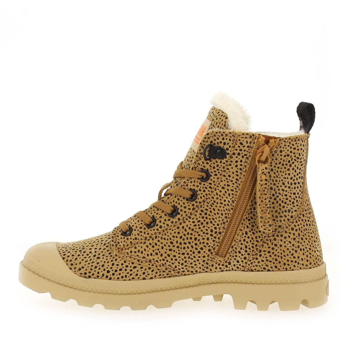 Palladium  PAMPA HI ZIP WOOL SAFARI - Beige Léopard