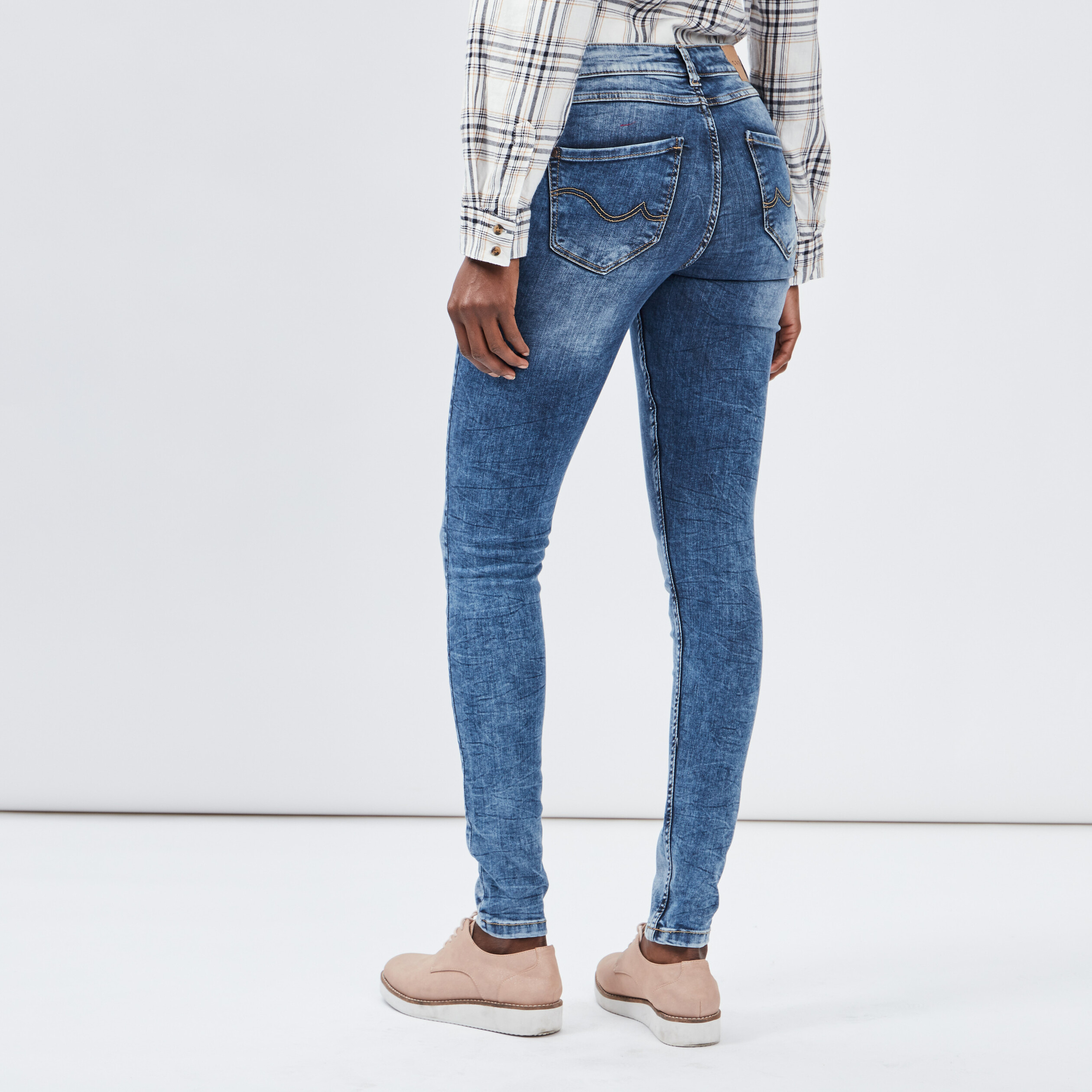 Jeans skinny délavé Creeks denim double stone femme | La Halle
