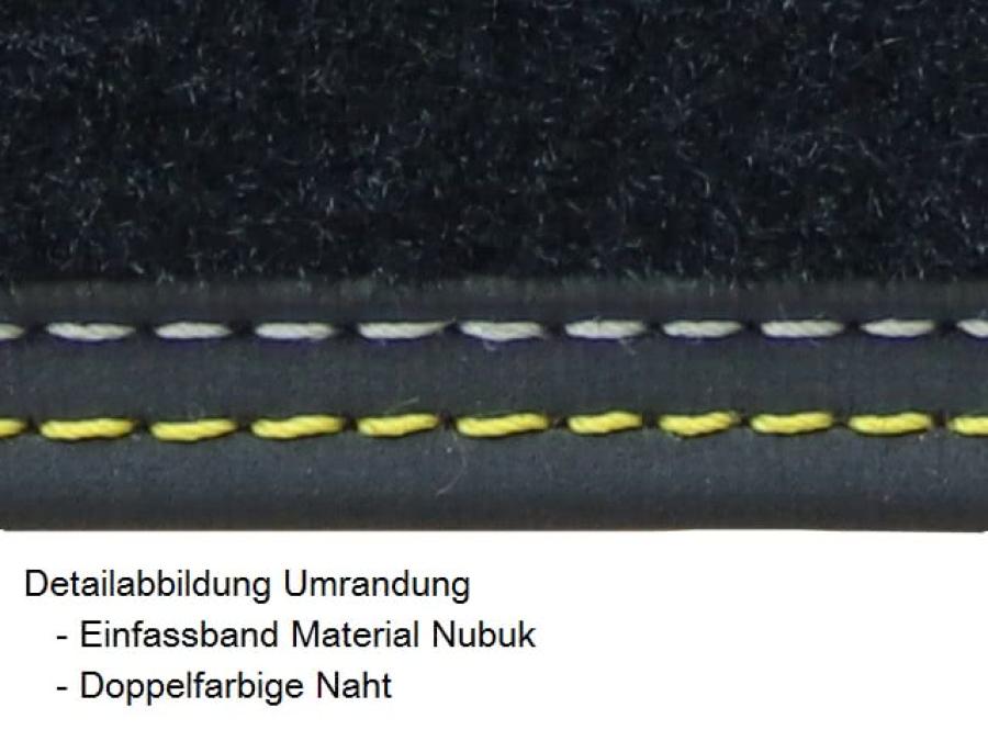 SCHÖNEK Passform Autoteppich 4-teiliges Set "Exclusive" mit Stick, Auto Textil Fußmatten aus Polyamid Tuft für Opel Corsa D Baujahr 2006 bis 2014 - ATU
