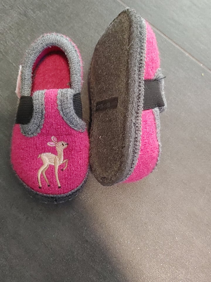 lamino Hausschuhe in Beere/ Grau günstig kaufen 24
