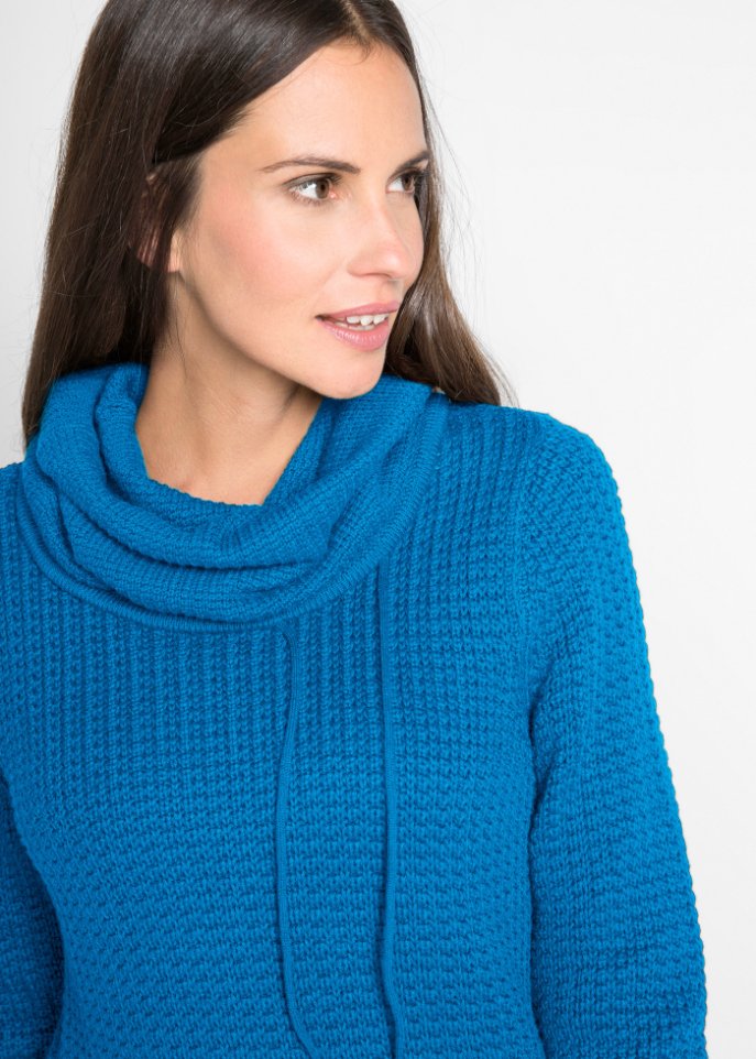 Rollkragenpullover mit Kordeln