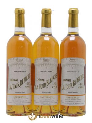 Château la Tour Blanche 1er Grand Cru Classé  2001 - Lot de 3 Bouteilles