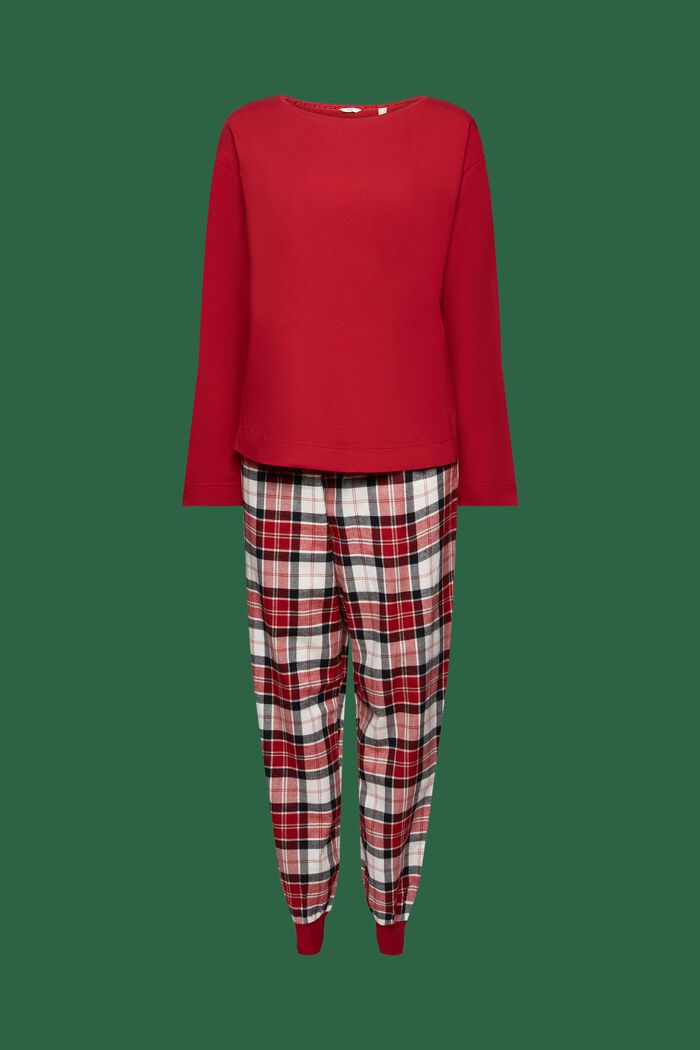Pyjama-Set aus kariertem Flanell