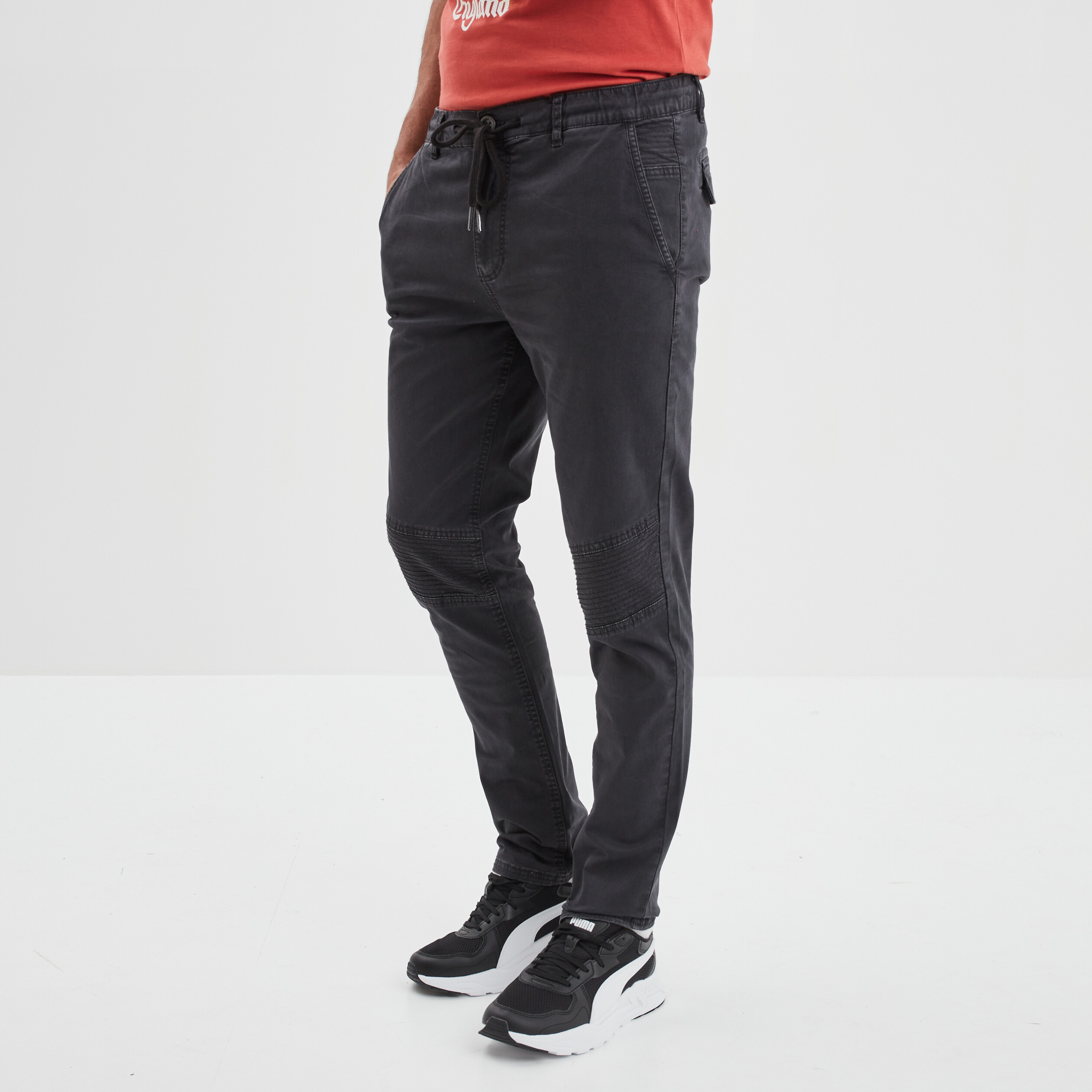 Pantalon slim avec cordon Liberto gris foncé homme | La Halle