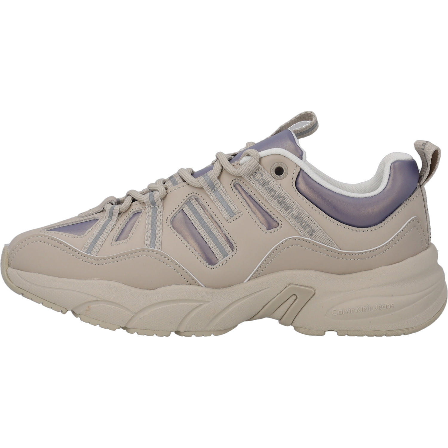 Calvin Klein YW0YW01044, Schnürschuhe, Damen, beige/lavendel/reflective