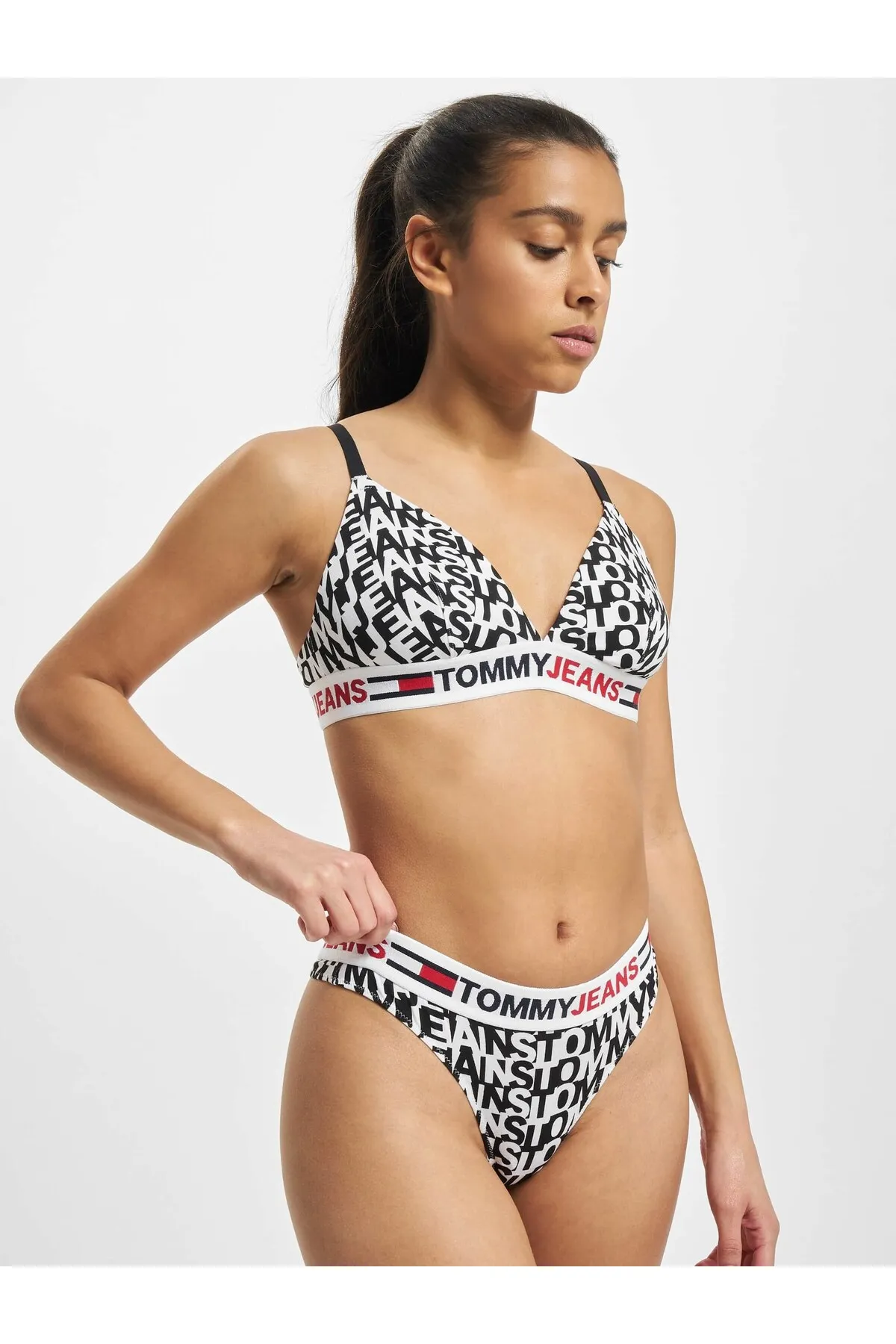 Tommy Hilfiger  BH - Schwarz - Geometrisches Muster