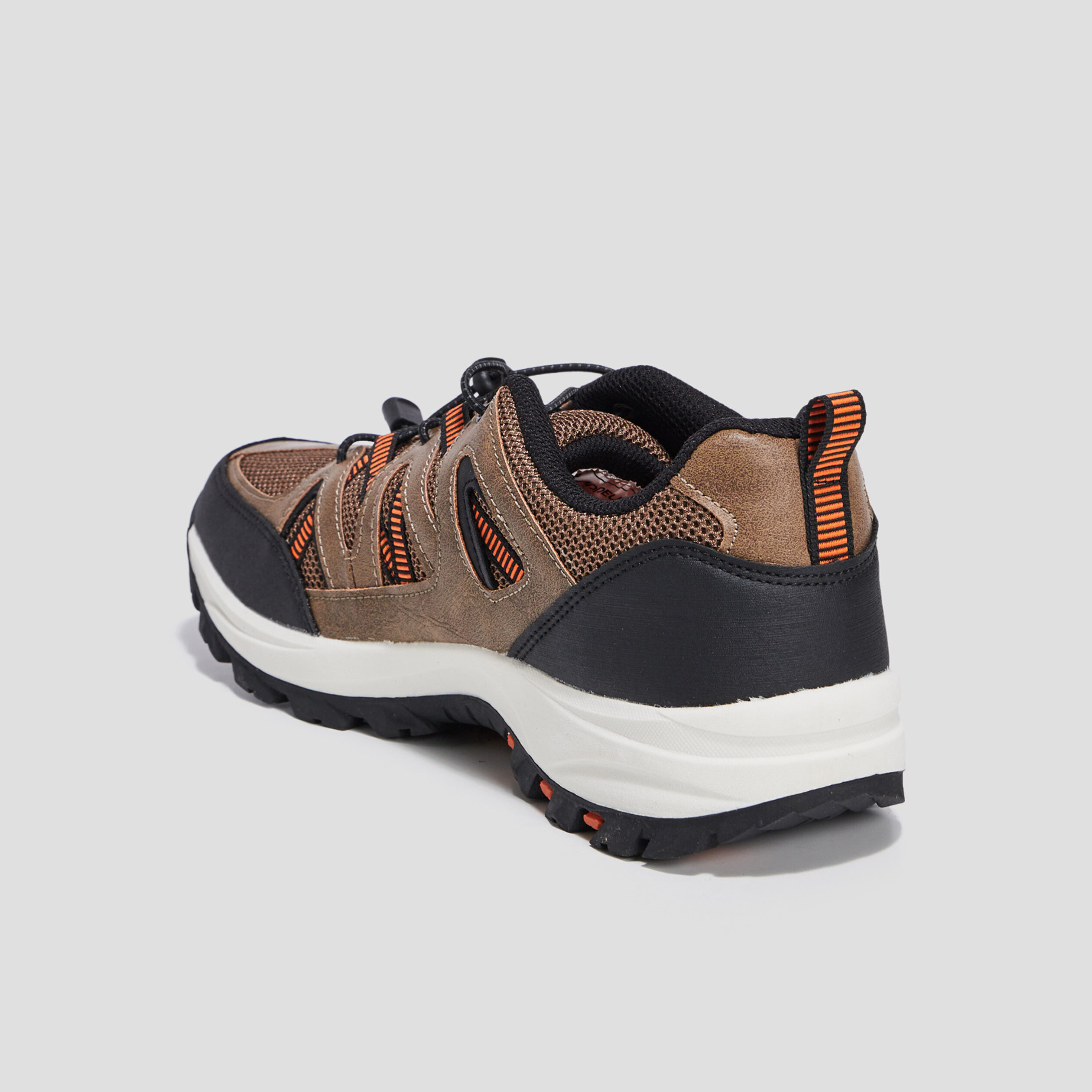 Baskets running à lacets marron homme | La Halle