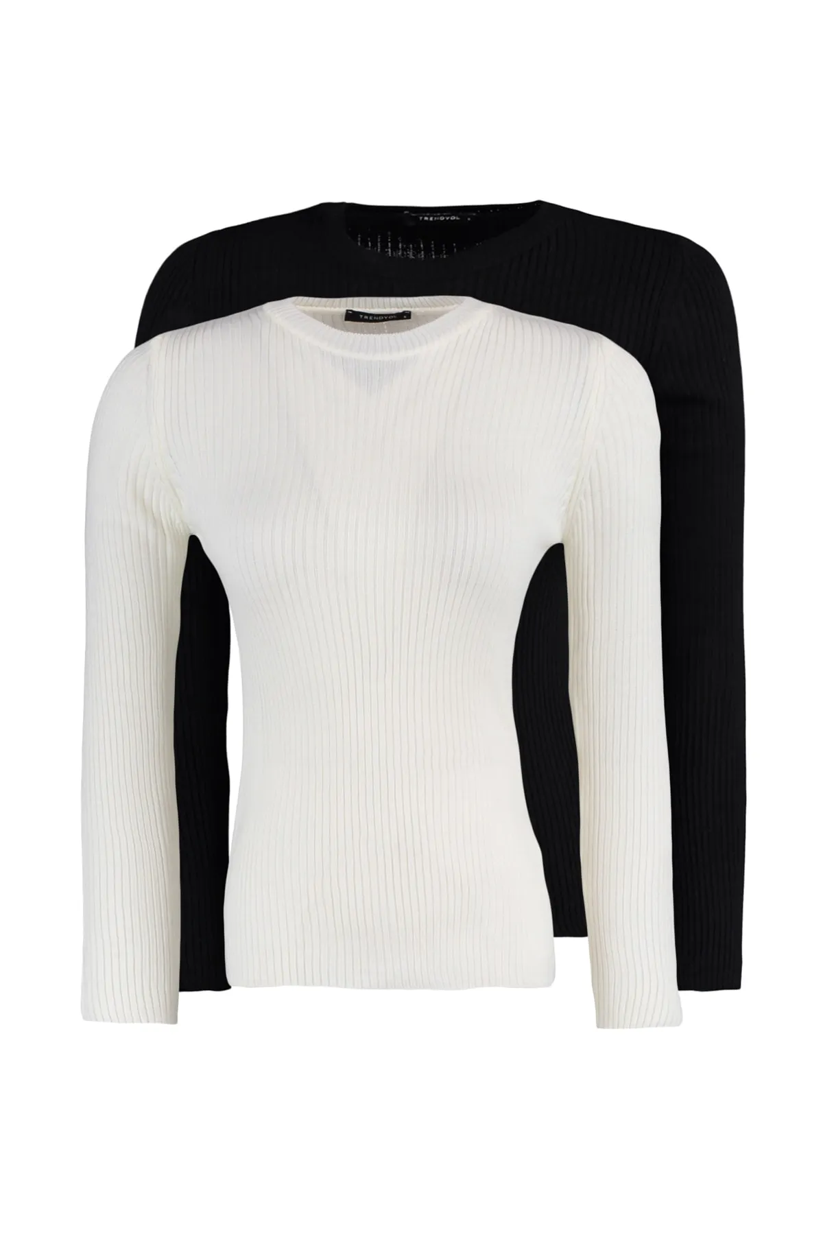 Trendyol Collection  Schwarz-weißer Strickpullover