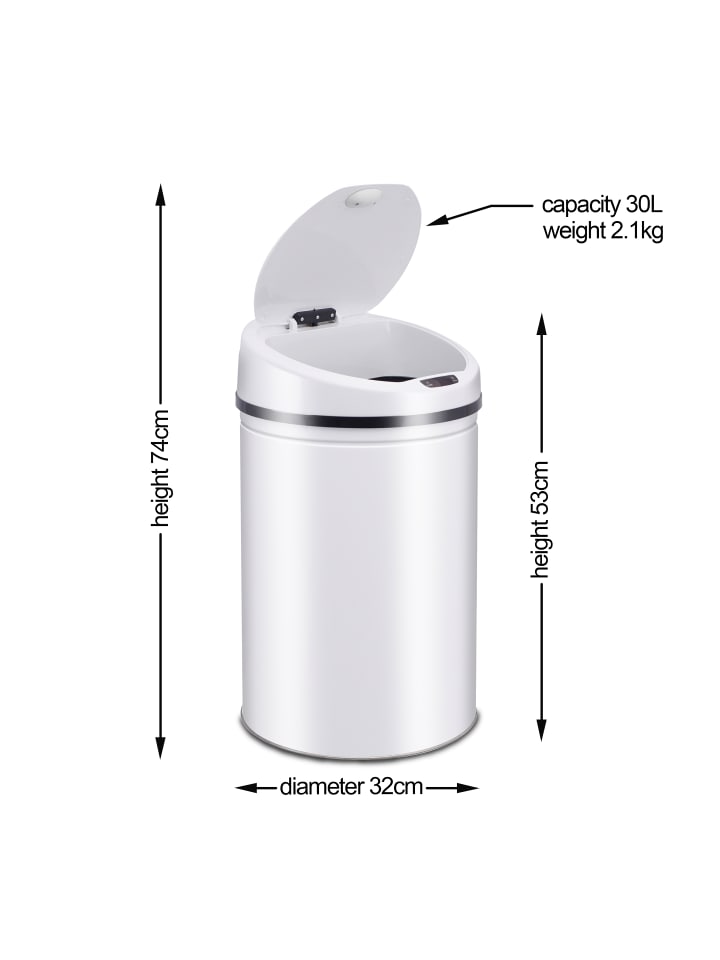 Ribelli Sensor Mülleimer 30L, weiß günstig kaufen onesize