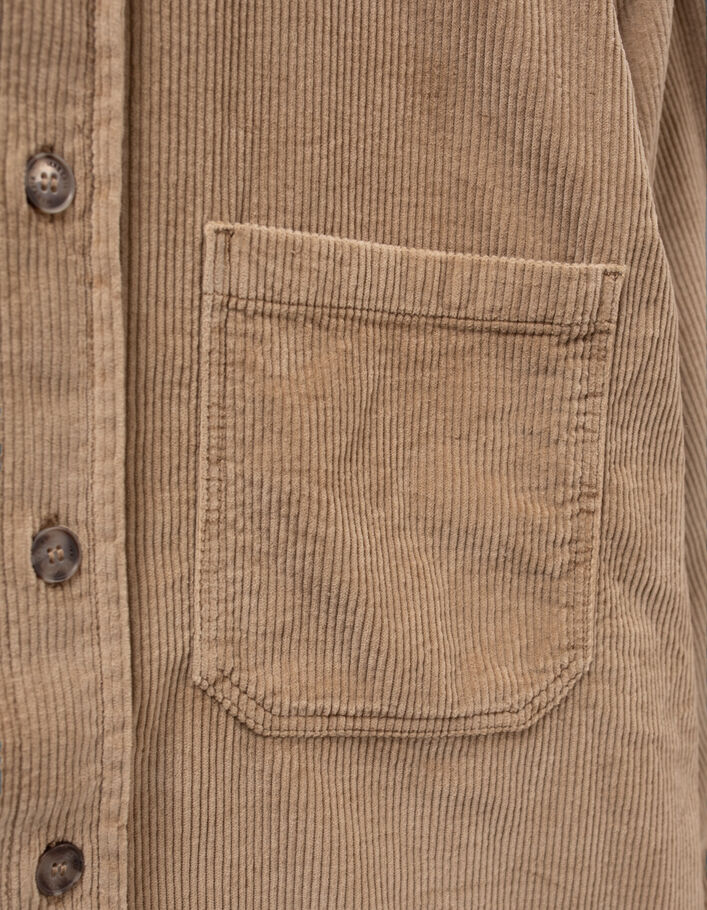 Surchemise REGULAR beige en velours côtelé Homme