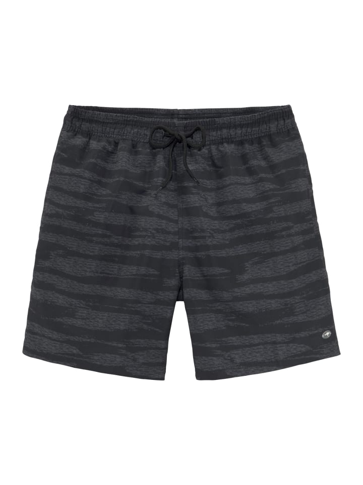 Kangaroos Badeshorts in schwarz bedruckt günstig kaufen