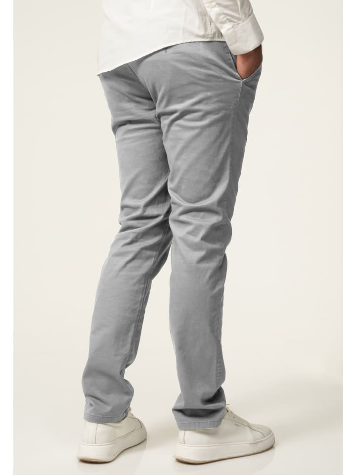DAILY COTTON Chinohose - DCPROVO Chino Hose Elastische Jeans Stoffhose Slim-Fit in Hellgrau günstig kaufen
