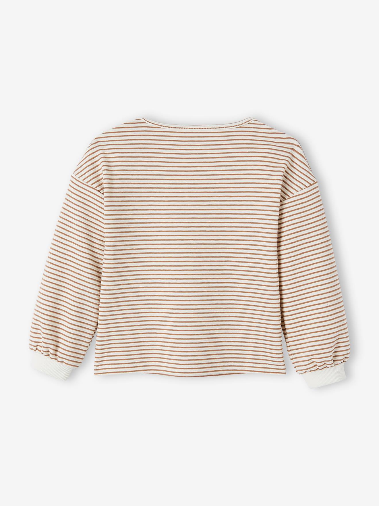 Vertbaudet Mädchen Ringelshirt - grün gestreift