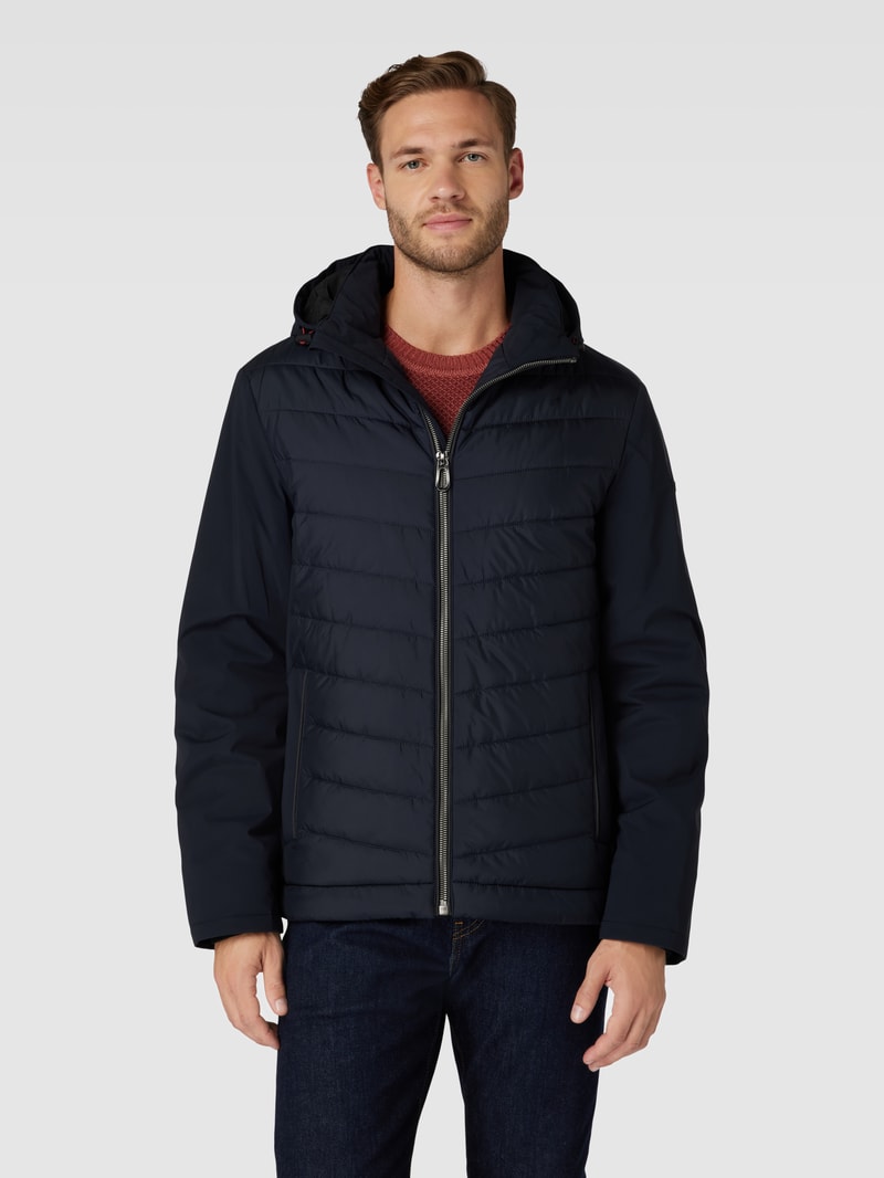 Steppjacke in Two-Tone-Machart Modell 'Flex City' in marineblau