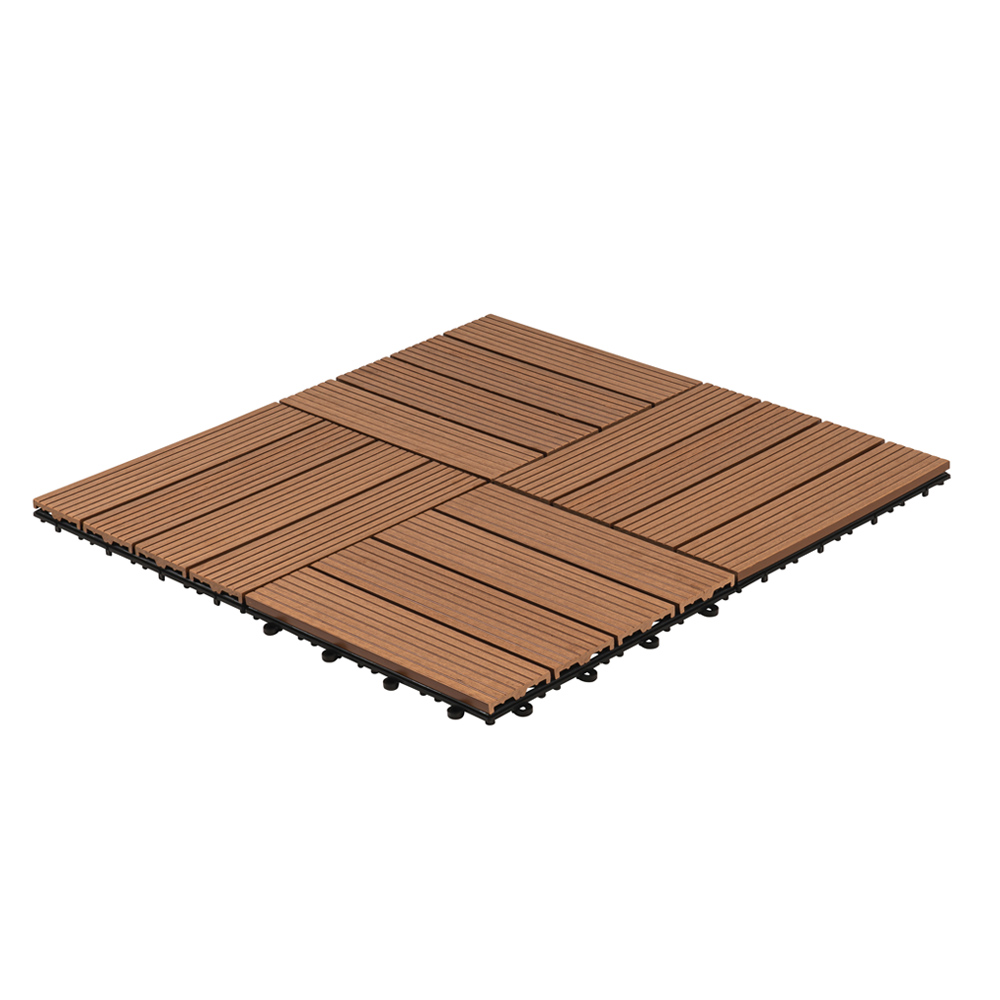 Home Deluxe WPC Holzfliesen BAVARO Hellbraun 12 m²