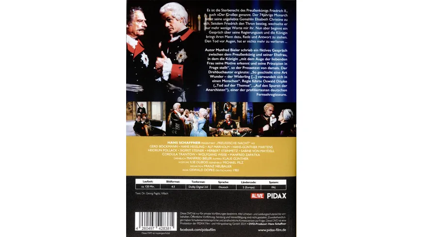 Preußische Nacht / Hochkarätig besetzter Historienfilm über Friedrich den Großen (Pidax Historien-Klassiker)