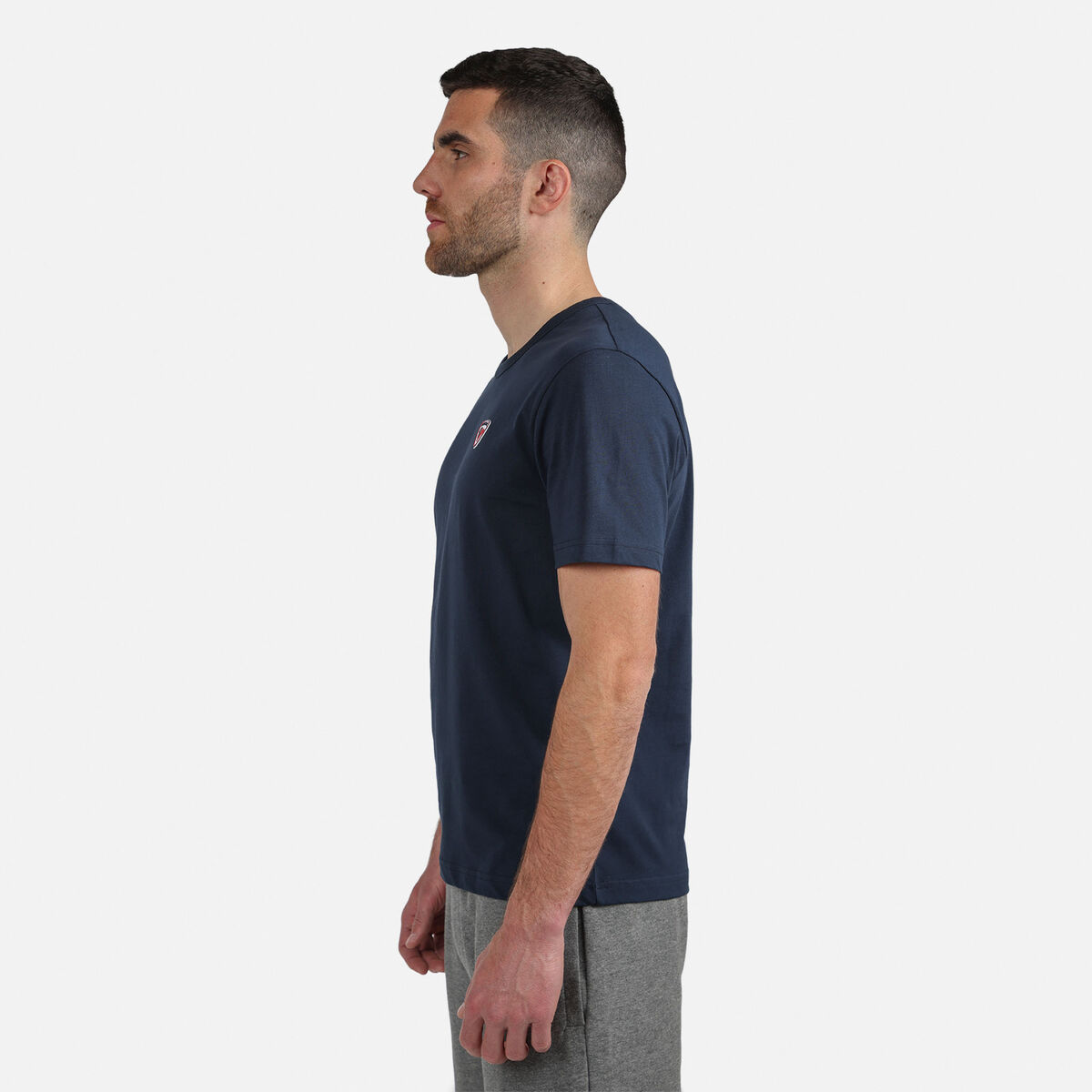 Einfarbiges Logo Herren-T-Shirt