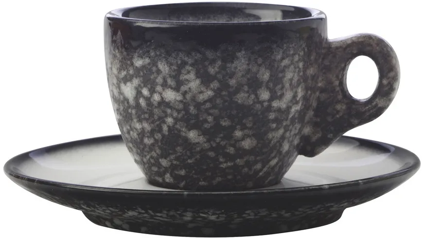 MAXWELL & WILLIAMS CAVIAR GRANITE Espressotasse mit Untertasse