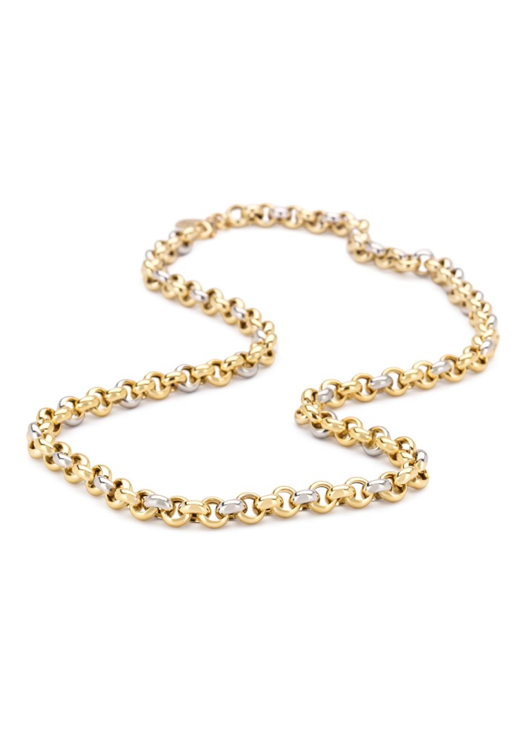 Diamond Point Gold link necklace Timeless Treasures 45 cm