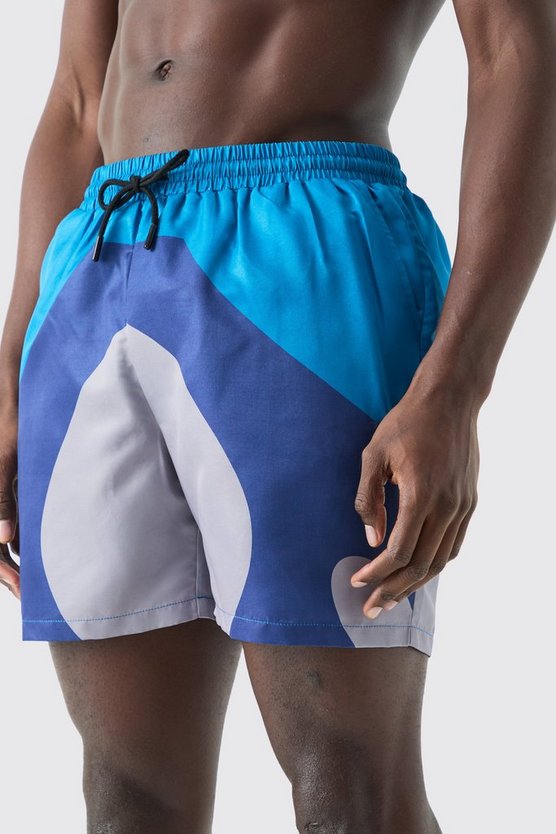 Mittellange Colorblock Badehose