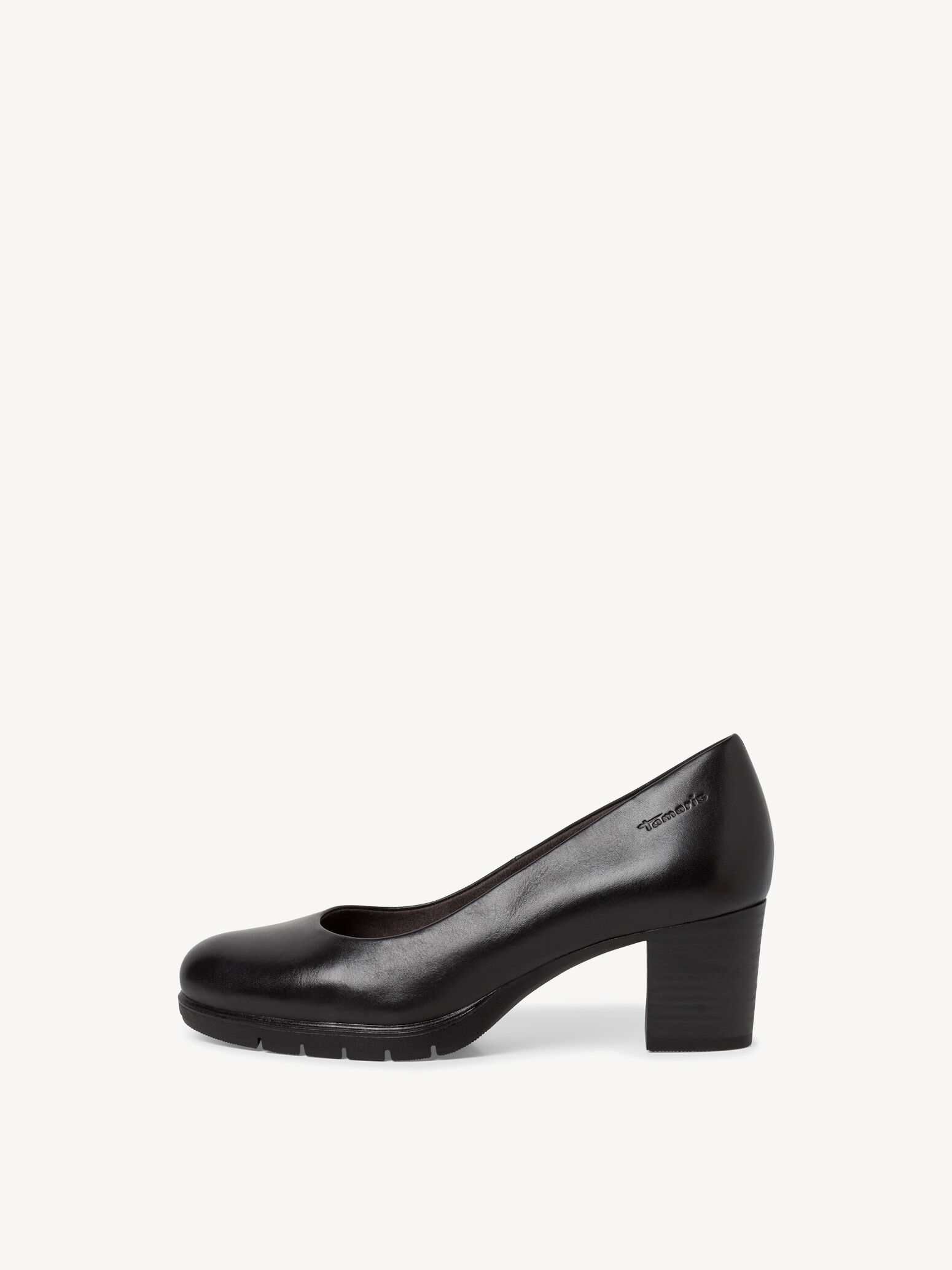 Escarpin en cuir - noir