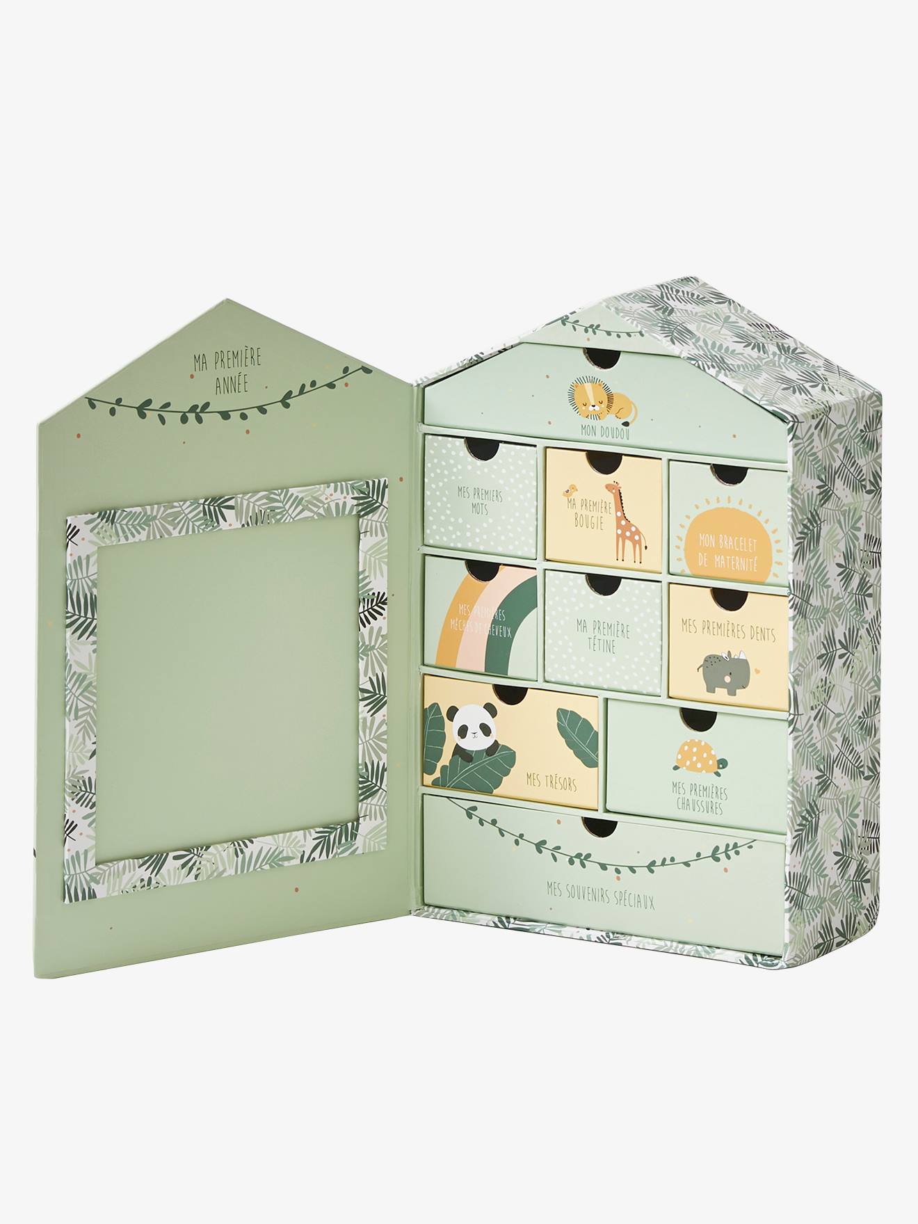 Coffret trésors naissance Hanoï vert d'eau