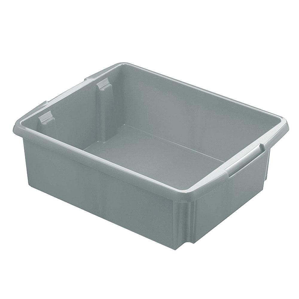BRB Dreh- und Stapelbehälter, Inhalt 17 Liter, grau LxBxH 455x360x145 mm, Polypropylen (PP) (10er-Set)