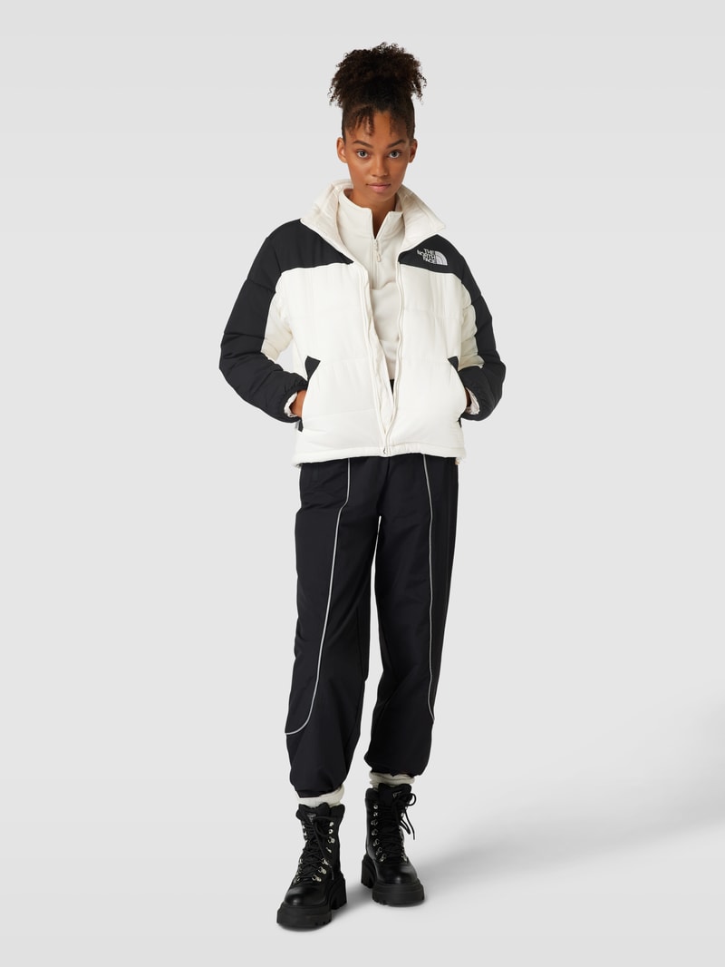Steppjacke mit Label-Print in offwhite