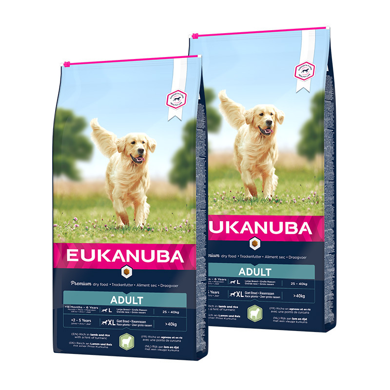 EUKANUBA Hundetrockenfutter EUKANUBA Adult Large Breed Lamm & Reis 2x12 kg