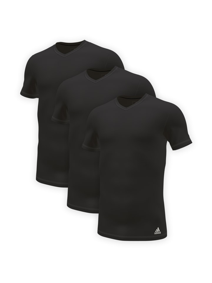 adidas T-Shirt V-NECK in Schwarz günstig kaufen M