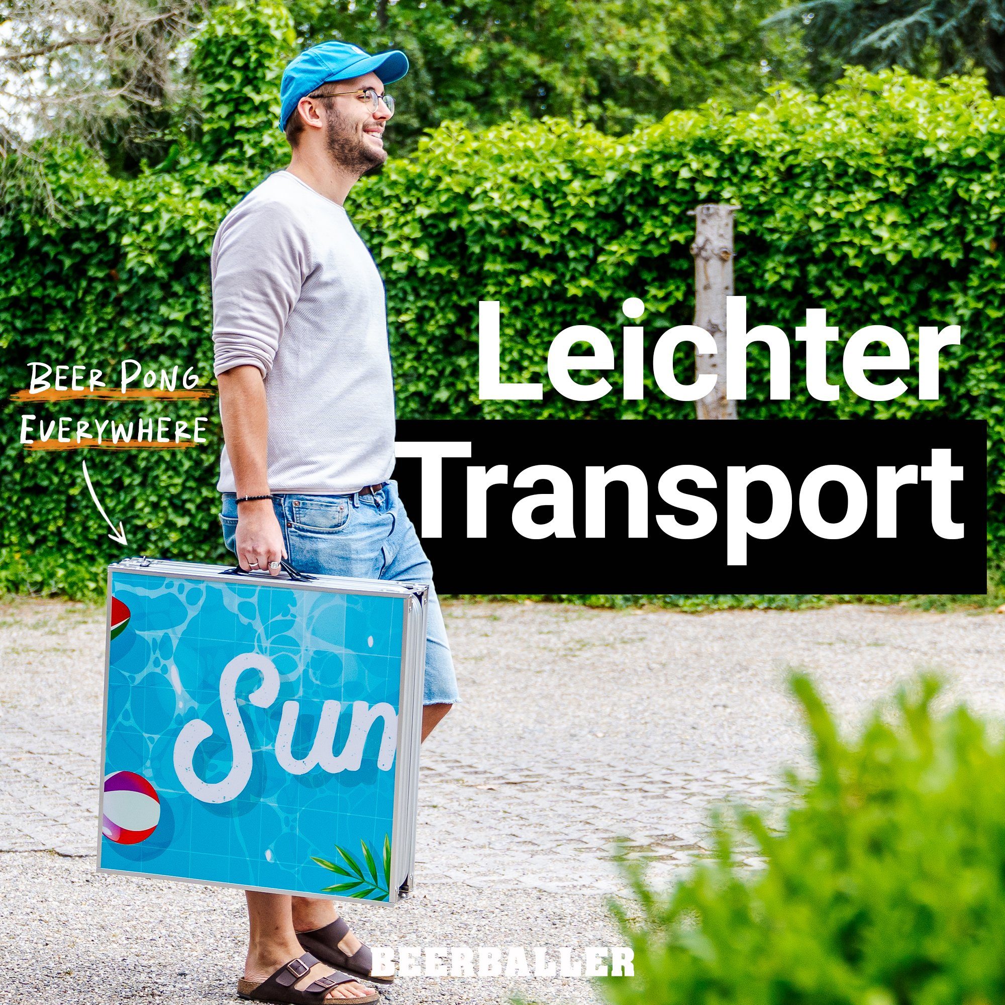BeerBaller Klapptisch BEERBALLER® Summer Beer Pong Tisch