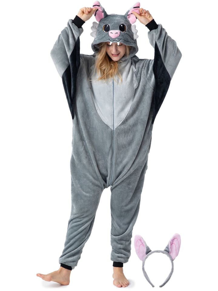 Corimori Fledermaus Kostüm Fasching in Anthrazit günstig kaufen