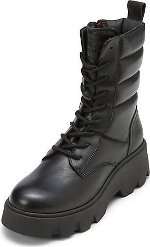 Marc O'Polo Schnürstiefel mit Innenzipper aus matt glänzendem Rindleder