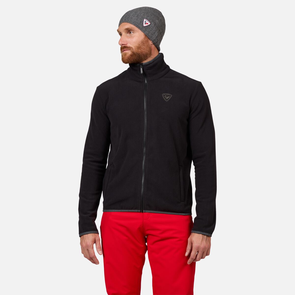 Herrenfleecejacke mit durchgehendem Reißverschluss Strawpile