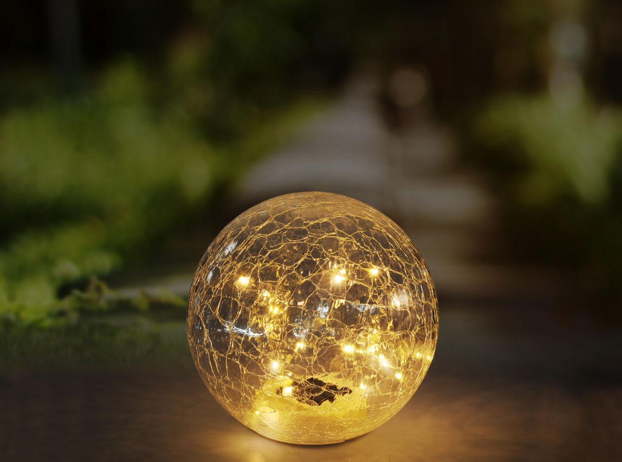 Globo Lighting - SOLARLEUCHTE KUNSTSTOFF SCHWARZ, 20XLED - Solarleuchte Kunststoff schwarz, 20x LED