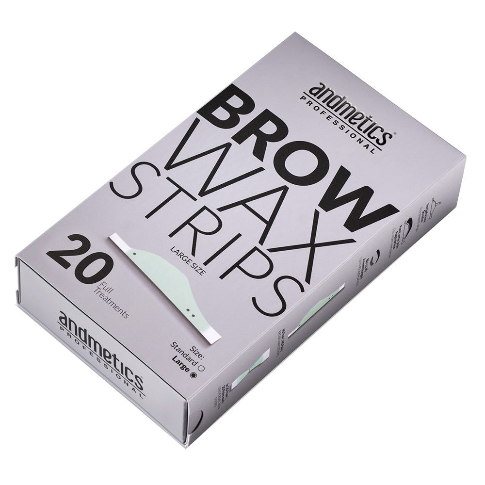 andmetics Brow Wax Strips Large 20 Stück