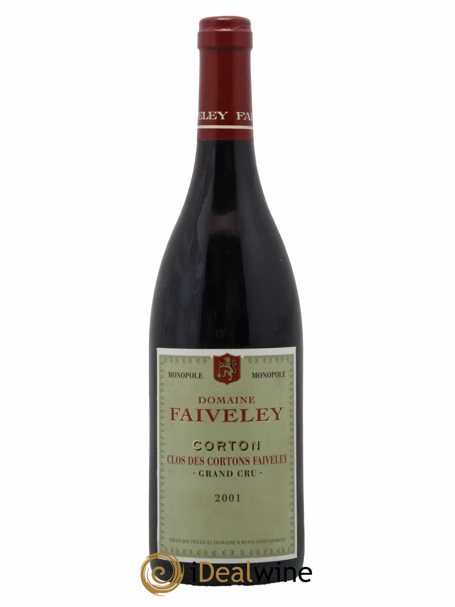 Corton Grand Cru Clos des Cortons Faiveley  2001 - Lot de 1 Bouteille