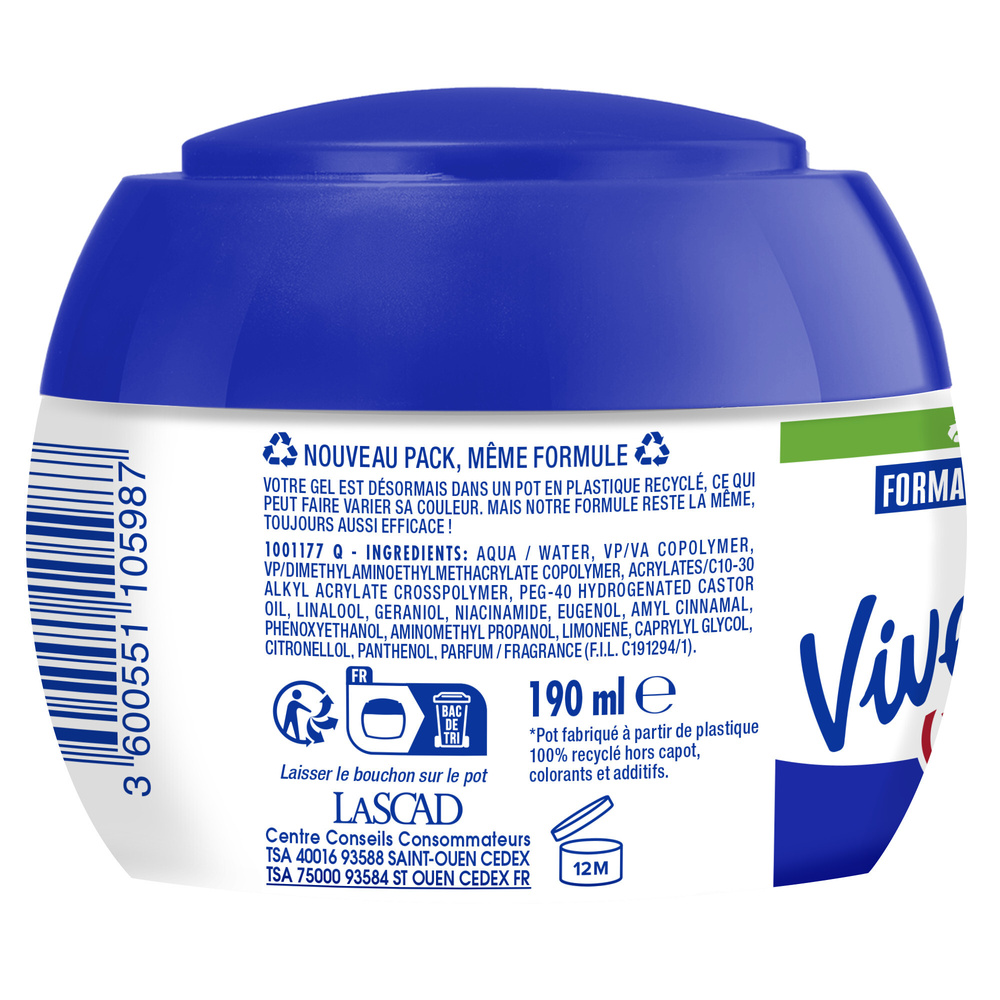DOP Vivelle Dop Gel Coiffant aux Vitamines Fixation Béton Force 9