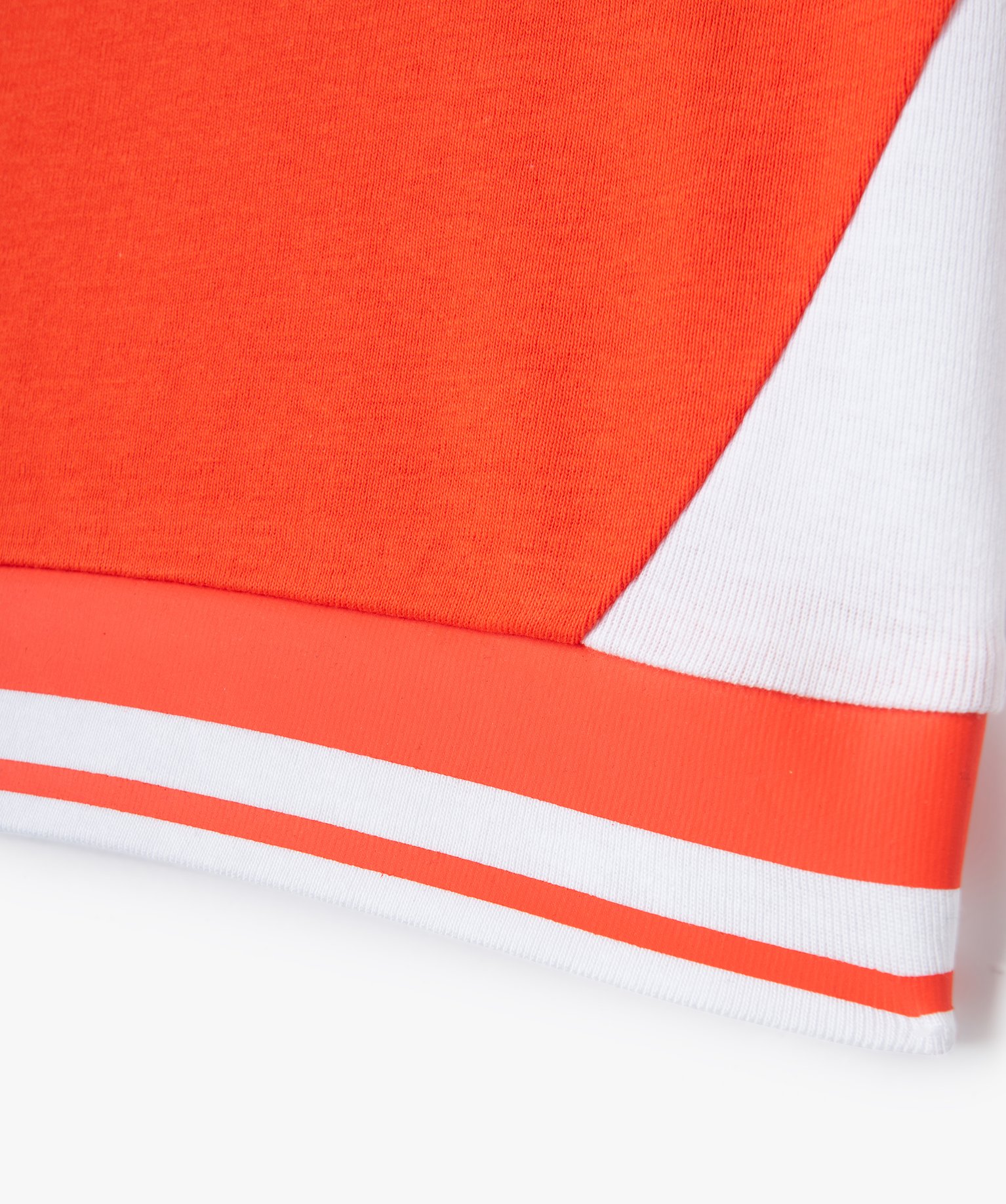 Tee-shirt fille bicolore court à manches courtes orange | GEMO