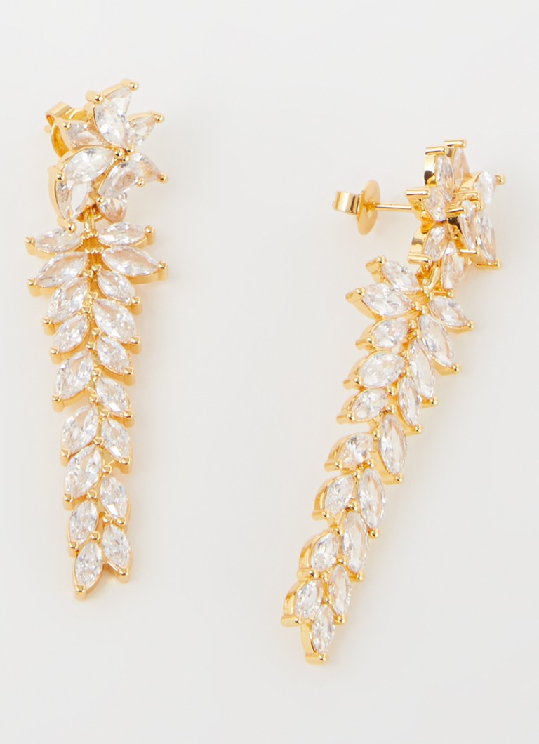 Franky Amsterdam The Romantic Bride gold-plated stud earrings