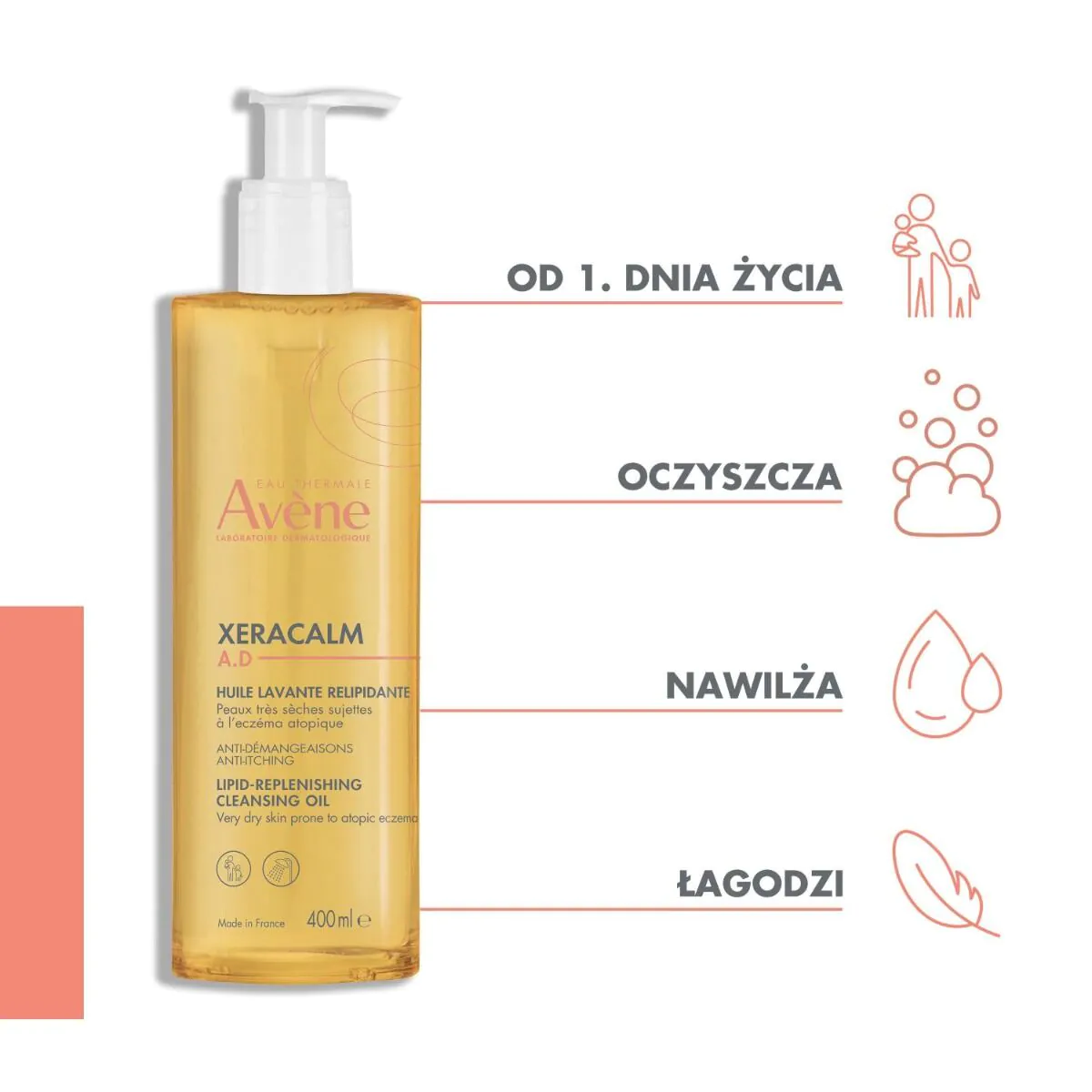 Avène Xera Calm AD Olejek do kąpieli