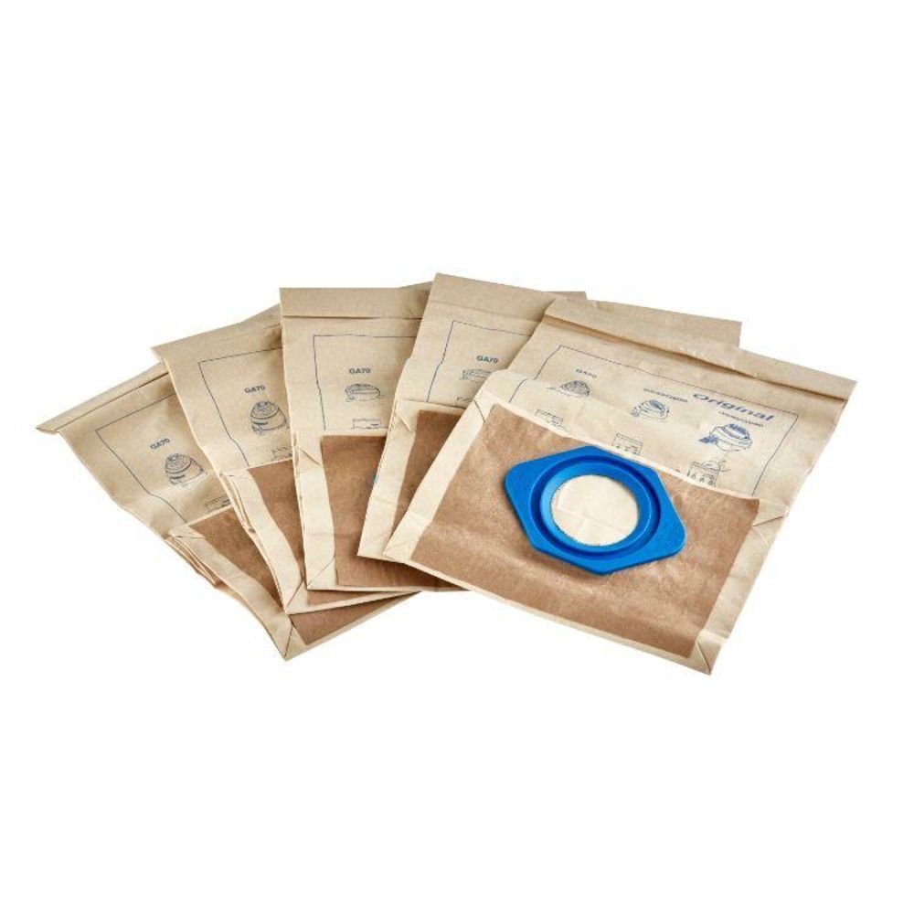 Nilfisk Staubsaugerbeutel GM80/GM90, Staubbeutel, Filterbeutel, für Staubsauger, braun, 5er Pack