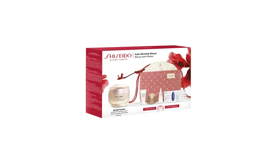 SHISEIDO BENEFIANCE Wrinkle Smoothing Cream Pouch Set Geschenkpackung