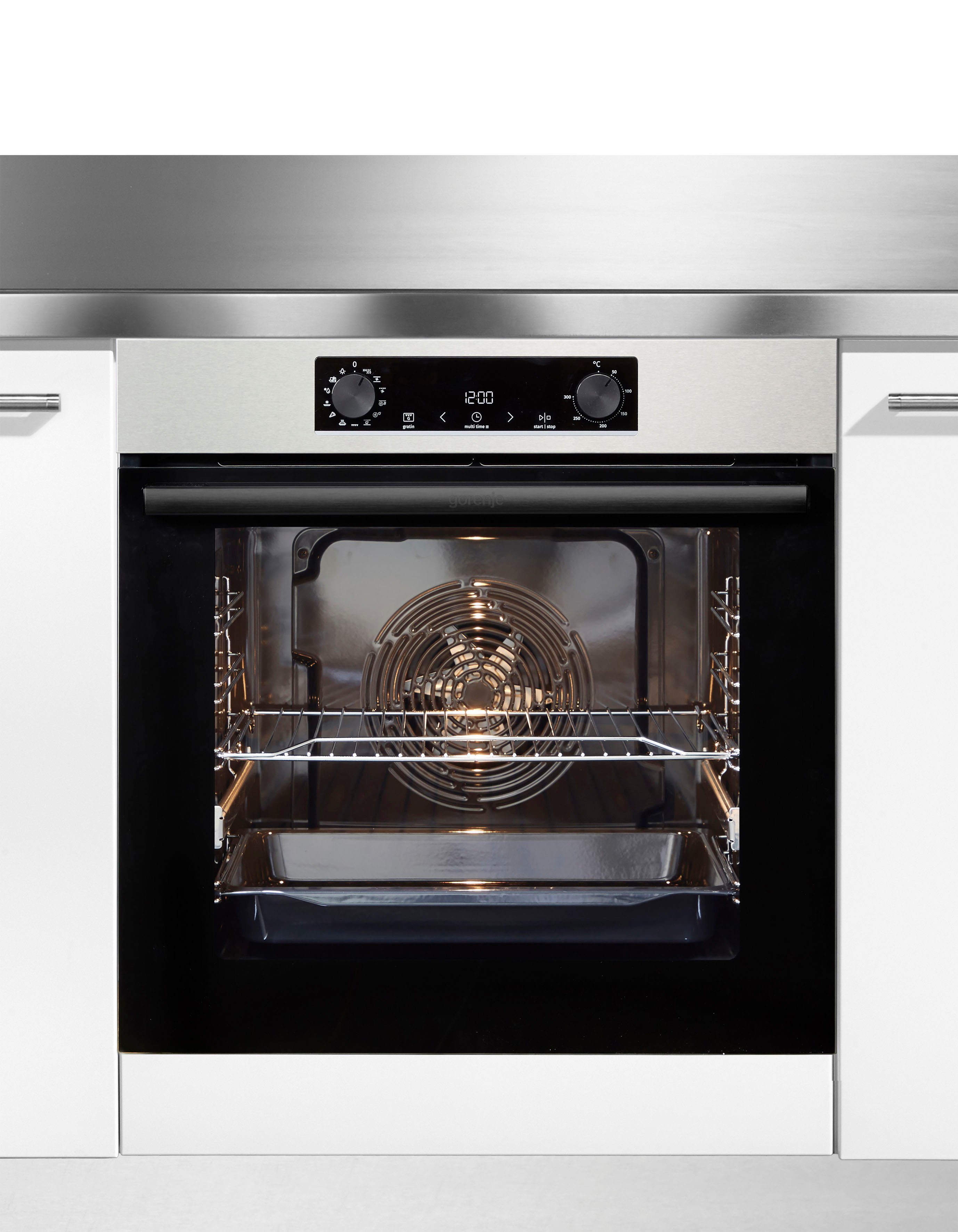 GORENJE Backofen-Set Pacific Backofen-Set Basic 2021, mit 1-fach-Teleskopauszug, Aqua Clean