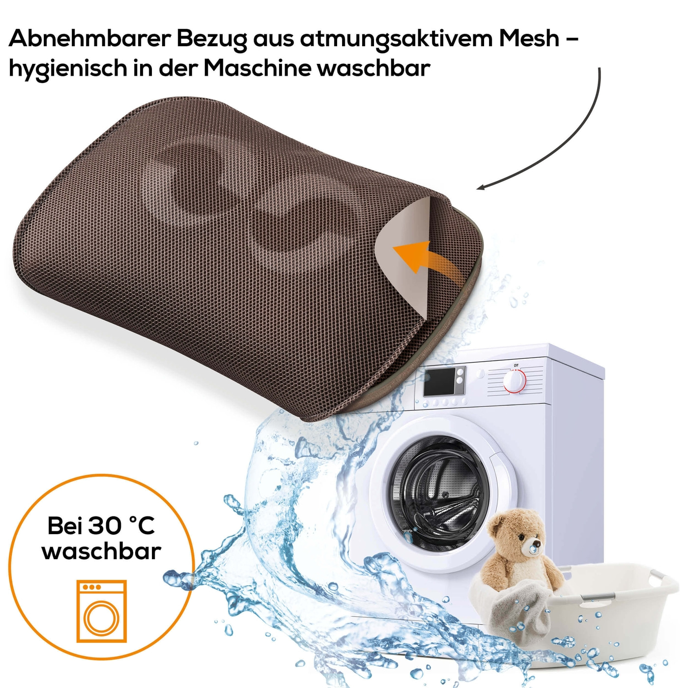 Beurer Shiatsu-Massagekissen MG 147-Fixierbares Massagekissen mit Shiatsu-Massage, Wärmefunktion & Handschalter