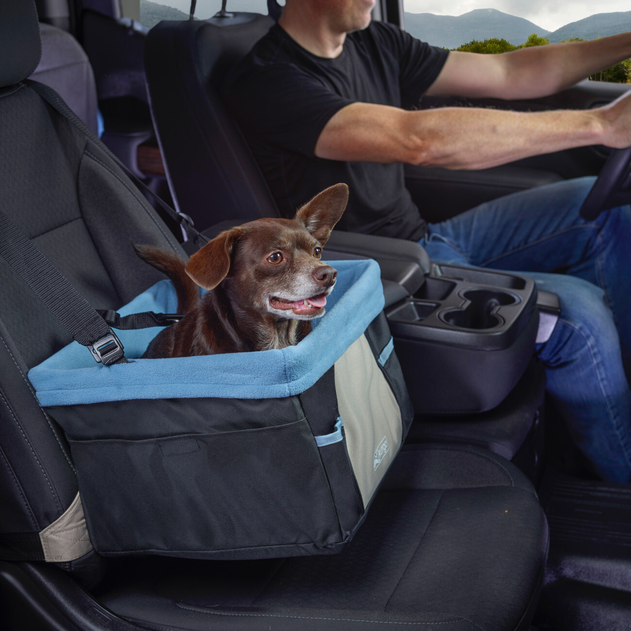 Kurgo Autozubehör Kurgo Rover Hunde-Autositz, Schwarz/Blau